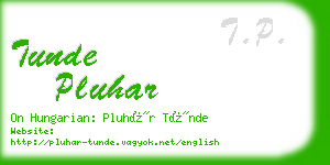 tunde pluhar business card